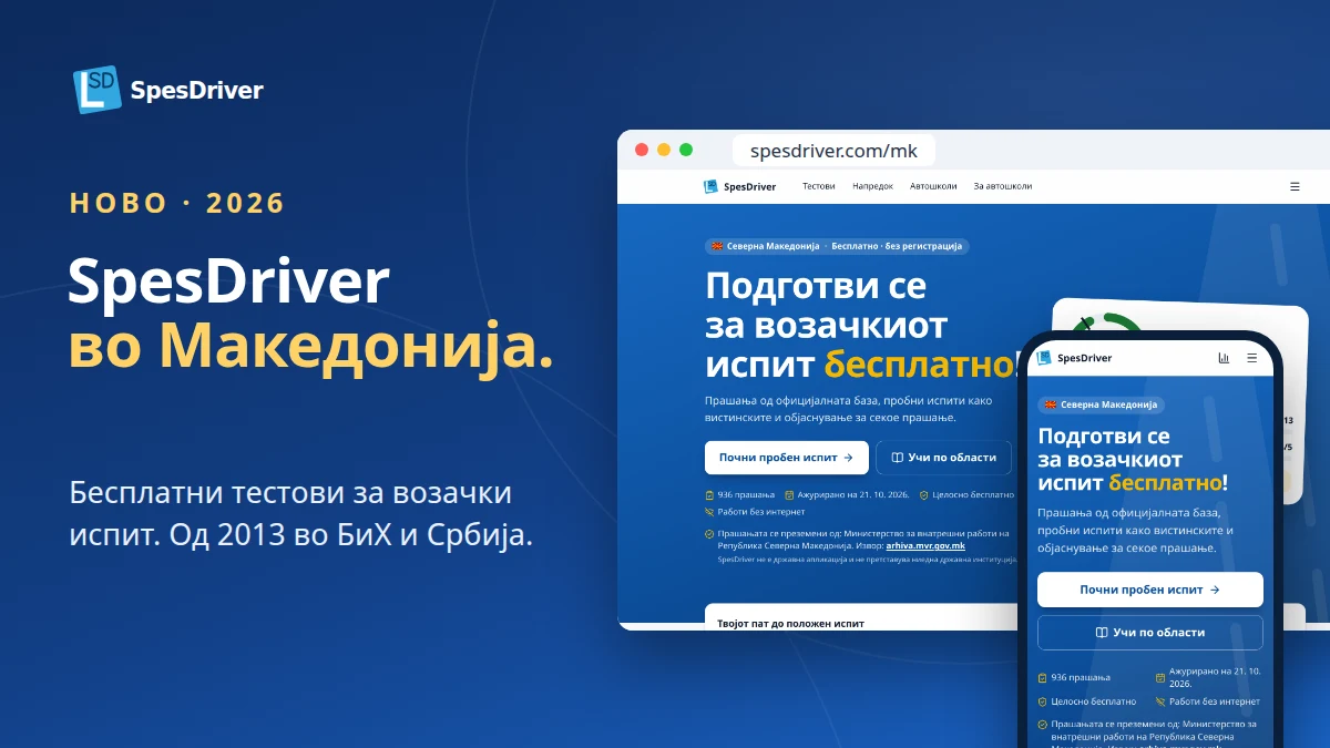 SpesDriver во Северна Македонија: веб-страницата на лаптоп и на телефон