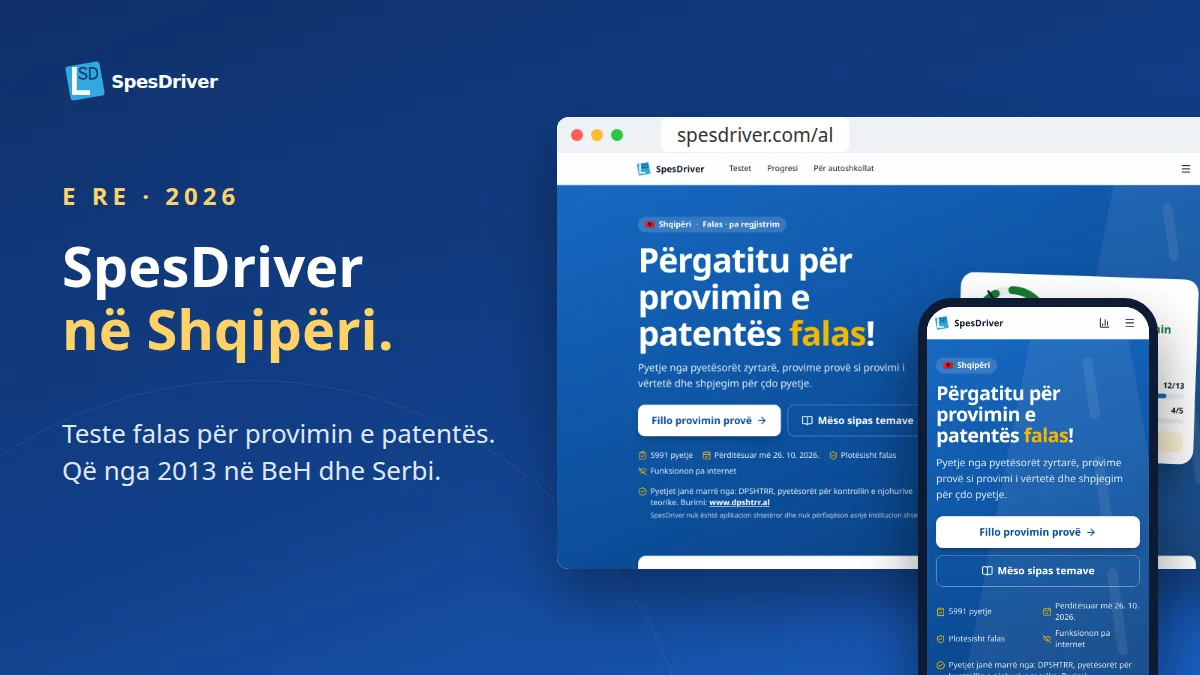 SpesDriver në Shqipëri: faqja në laptop dhe në telefon
