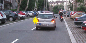 Slika uz pitanje: U situaciji prikazanoj na slici, vozaču putničkog vozila preticanje