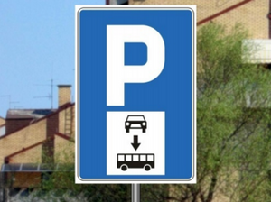 Slika uz pitanje: Saobraćajni znak prikazan na slici označava