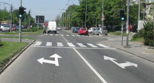 Slika uz pitanje: Oznake prikazane na slici („Strelice“) služe za