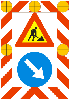 Slika uz pitanje: Signalna tabla prikazana na slici označava