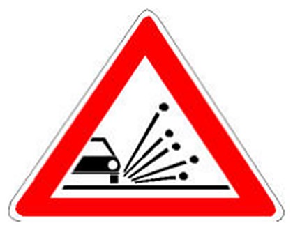 Figura e pyetjes: Sinjali në figurë është një sinjal vertikal që paralajmëron rrezik.