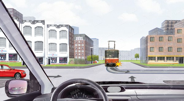 Изображение към въпроса: При тази ситуация трябва: