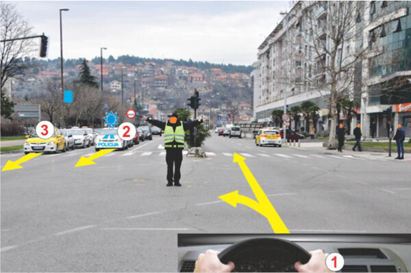 Slika uz pitanje: Kako ćete postupiti u situaciji prikazanoj na slici: