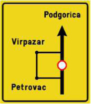 Slika uz pitanje: Na slici je prikazan saobraćajni znak: